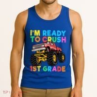 Im Ready To Crush 1st Grade First Day Monster Truck Tank Top thumb 3