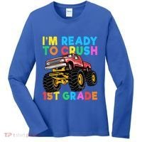 Im Ready To Crush 1st Grade First Day Monster Truck Women's Long Sleeve Shirt thumb 0