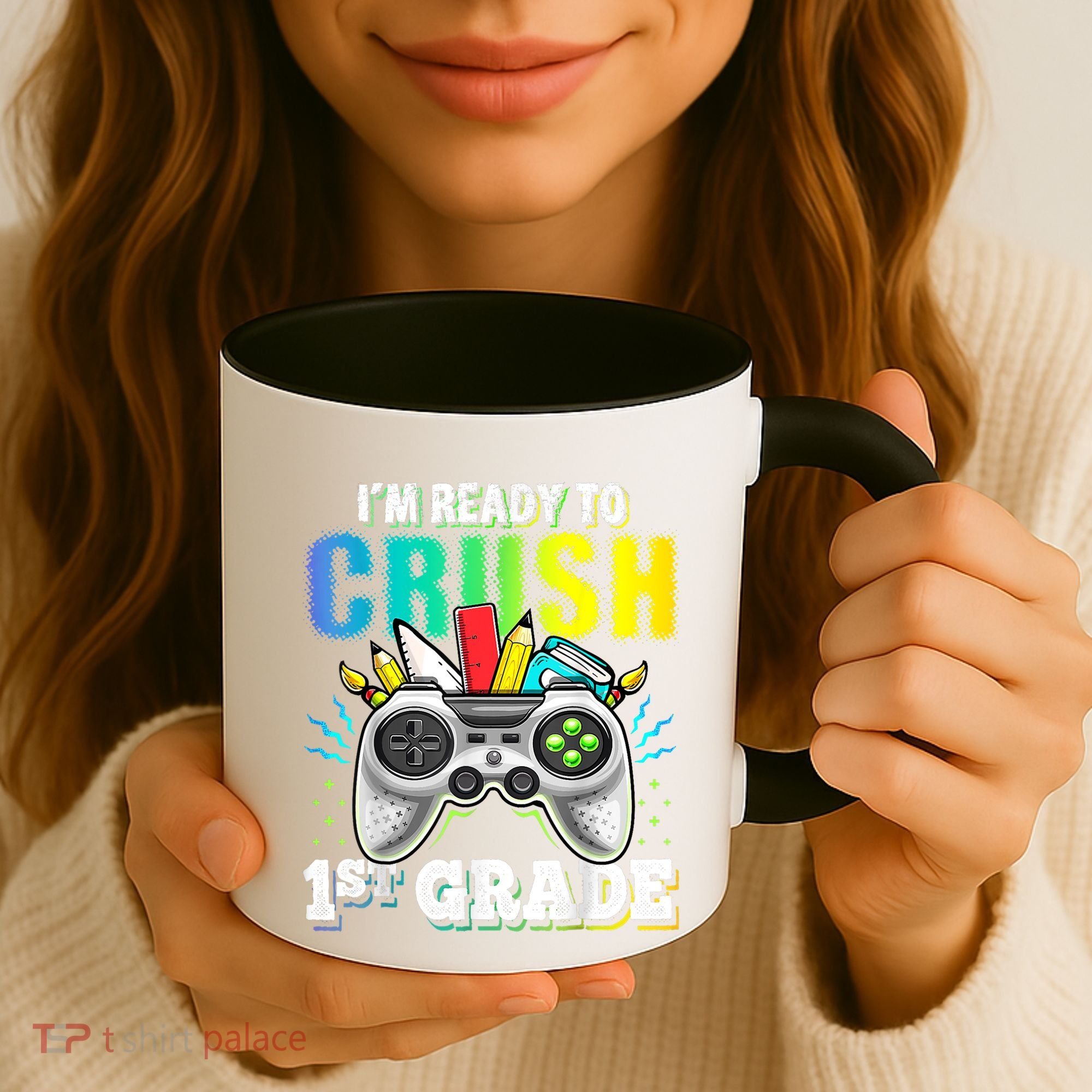 Im Ready To Crush 1st Grade Back To School Video Game Boy Coffee Mug