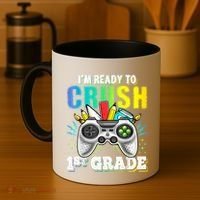 Im Ready To Crush 1st Grade Back To School Video Game Boy Coffee Mug thumb 4