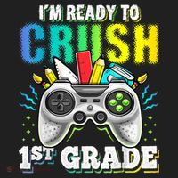 Im Ready To Crush 1st Grade Back To School Video Game Boy Tumbler thumb 3