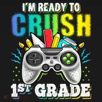 Im Ready To Crush 1st Grade Back To School Video Game Boy Ornament thumb 1