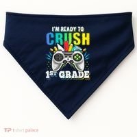 Im Ready To Crush 1st Grade Back To School Video Game Boy USA-Made Doggie Bandana thumb 0