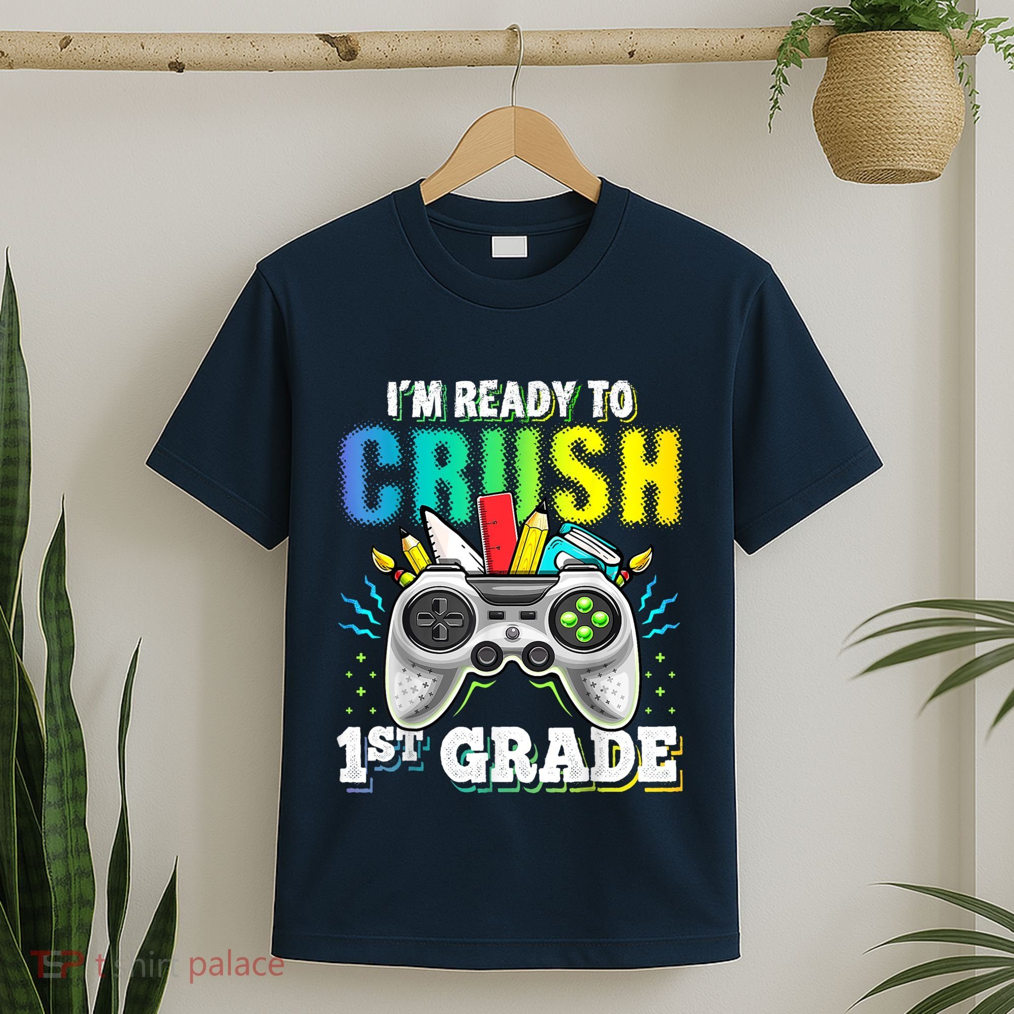 Im Ready To Crush 1st Grade Back To School Video Game Boy T-Shirt