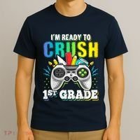 Im Ready To Crush 1st Grade Back To School Video Game Boy T-Shirt thumb 3