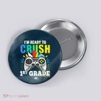 Im Ready To Crush 1st Grade Back To School Video Game Boy Button thumb 0