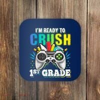 Im Ready To Crush 1st Grade Back To School Video Game Boy Coaster thumb 0