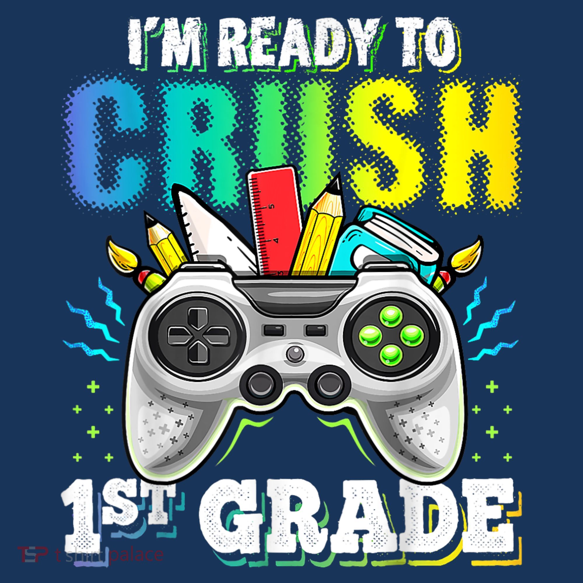 Im Ready To Crush 1st Grade Back To School Video Game Boy Women's Hoodie