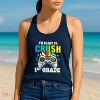 Im Ready To Crush 1st Grade Back To School Video Game Boy Women's Tank Top thumb 2
