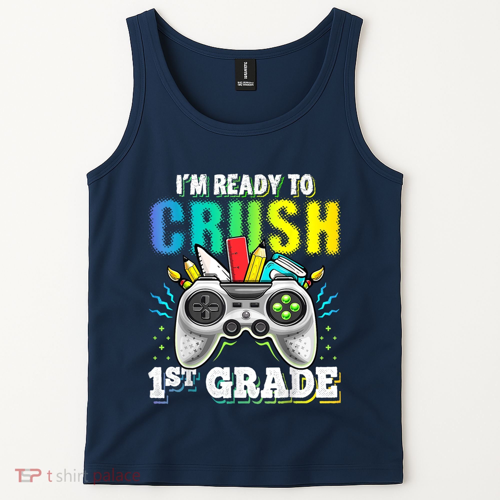 Im Ready To Crush 1st Grade Back To School Video Game Boy Tank Top