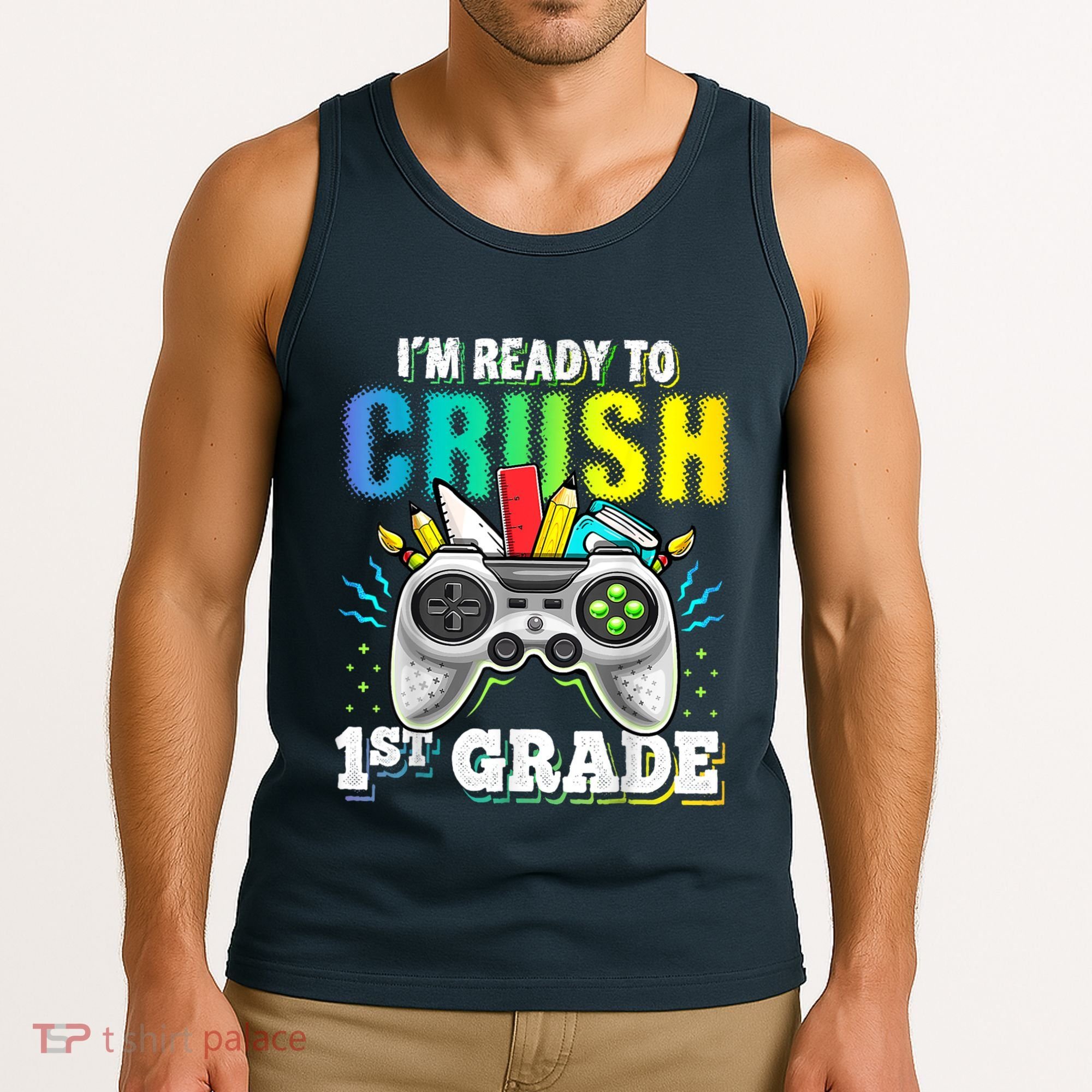 Im Ready To Crush 1st Grade Back To School Video Game Boy Tank Top