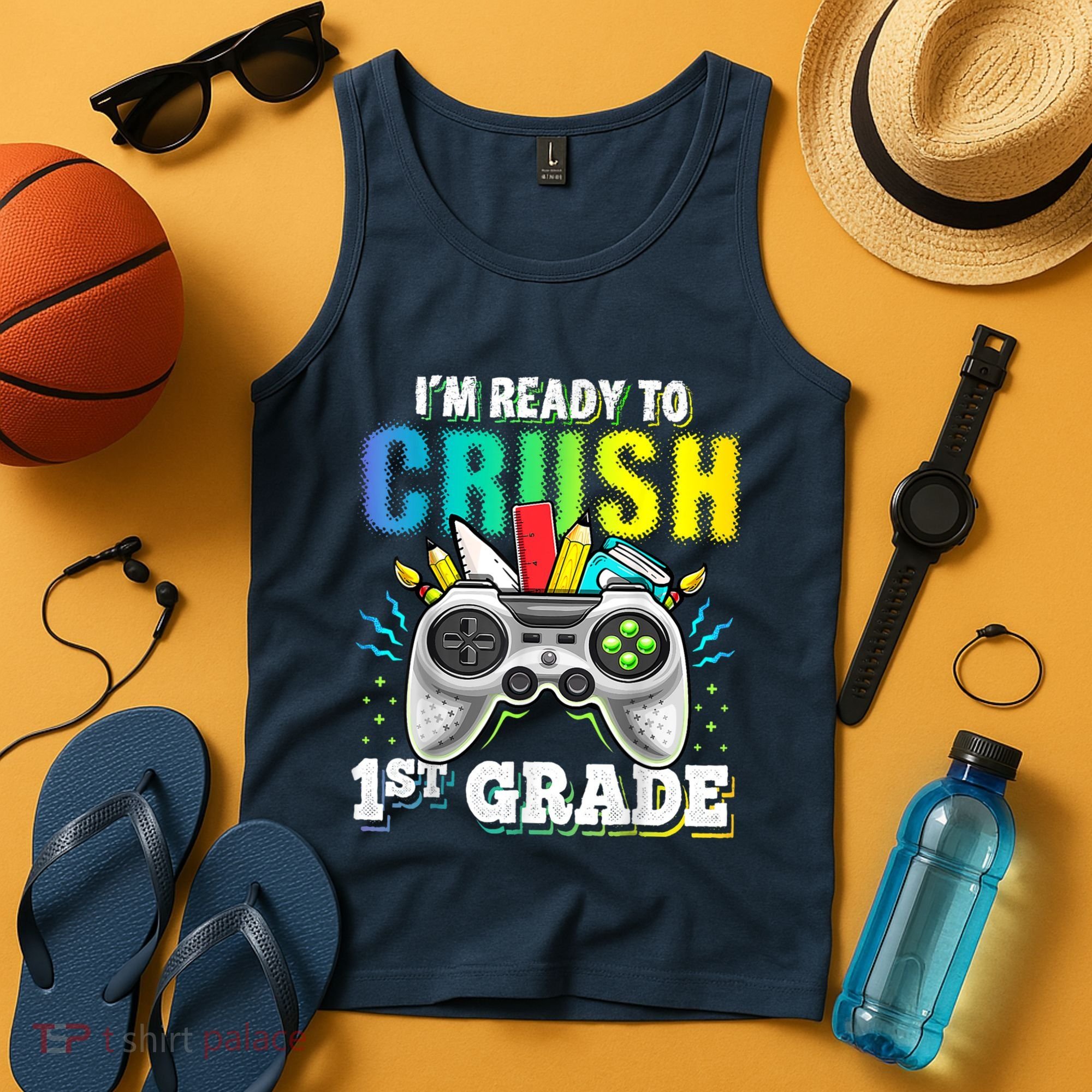 Im Ready To Crush 1st Grade Back To School Video Game Boy Tank Top