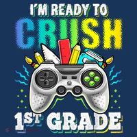 Im Ready To Crush 1st Grade Back To School Video Game Boy Tank Top thumb 6