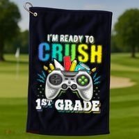 Im Ready To Crush 1st Grade Back To School Video Game Boy Golf Towel thumb 1