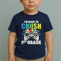 Im Ready To Crush 1st Grade Back To School Video Game Boy Toddler T-Shirt thumb 2