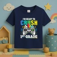 Im Ready To Crush 1st Grade Back To School Video Game Boy Toddler T-Shirt thumb 3