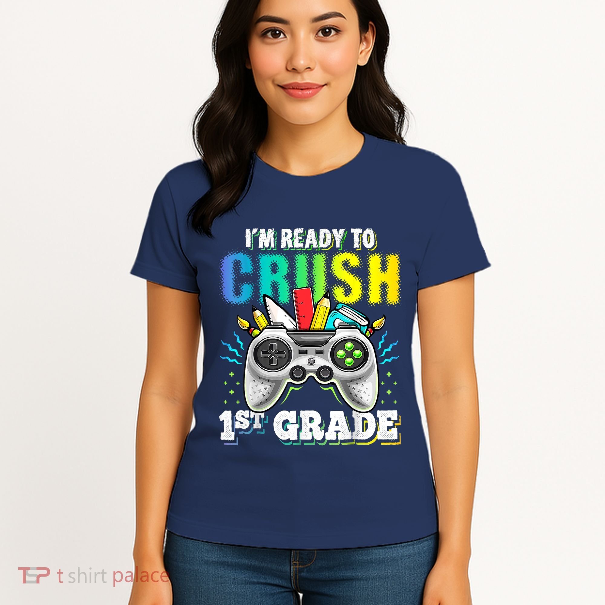 Im Ready To Crush 1st Grade Back To School Video Game Boy Women's T-Shirt