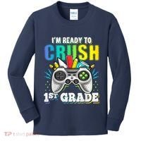 Im Ready To Crush 1st Grade Back To School Video Game Boy Kids Long Sleeve Shirt thumb 0