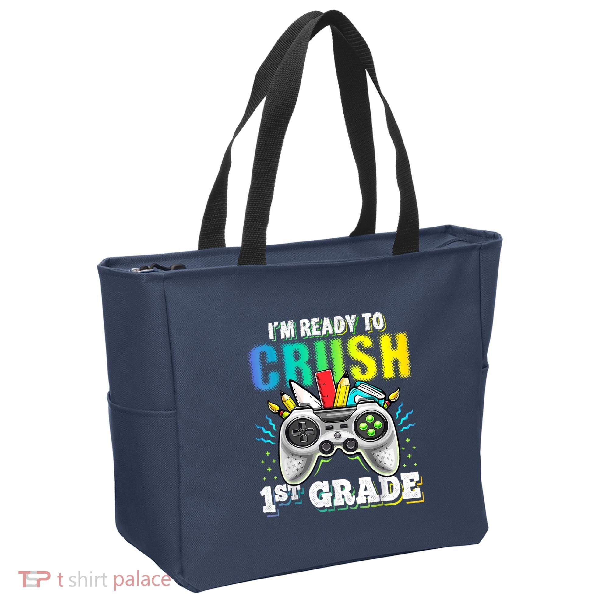 Im Ready To Crush 1st Grade Back To School Video Game Boy Tote Bag