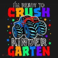 I'm Ready to Crush Kindergarten Monster Truck Toddler Hoodie thumb 2