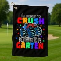 I'm Ready to Crush Kindergarten Monster Truck Golf Towel thumb 1