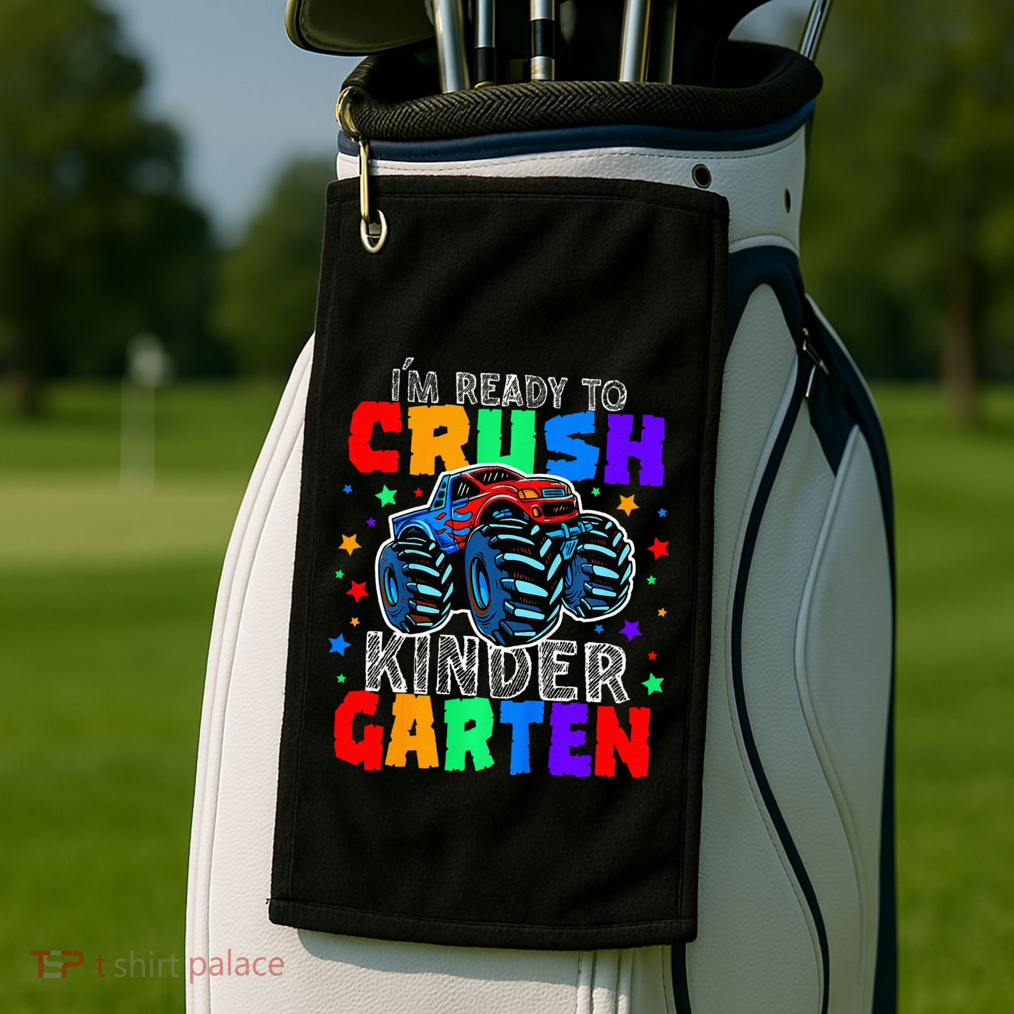I'm Ready to Crush Kindergarten Monster Truck Golf Towel