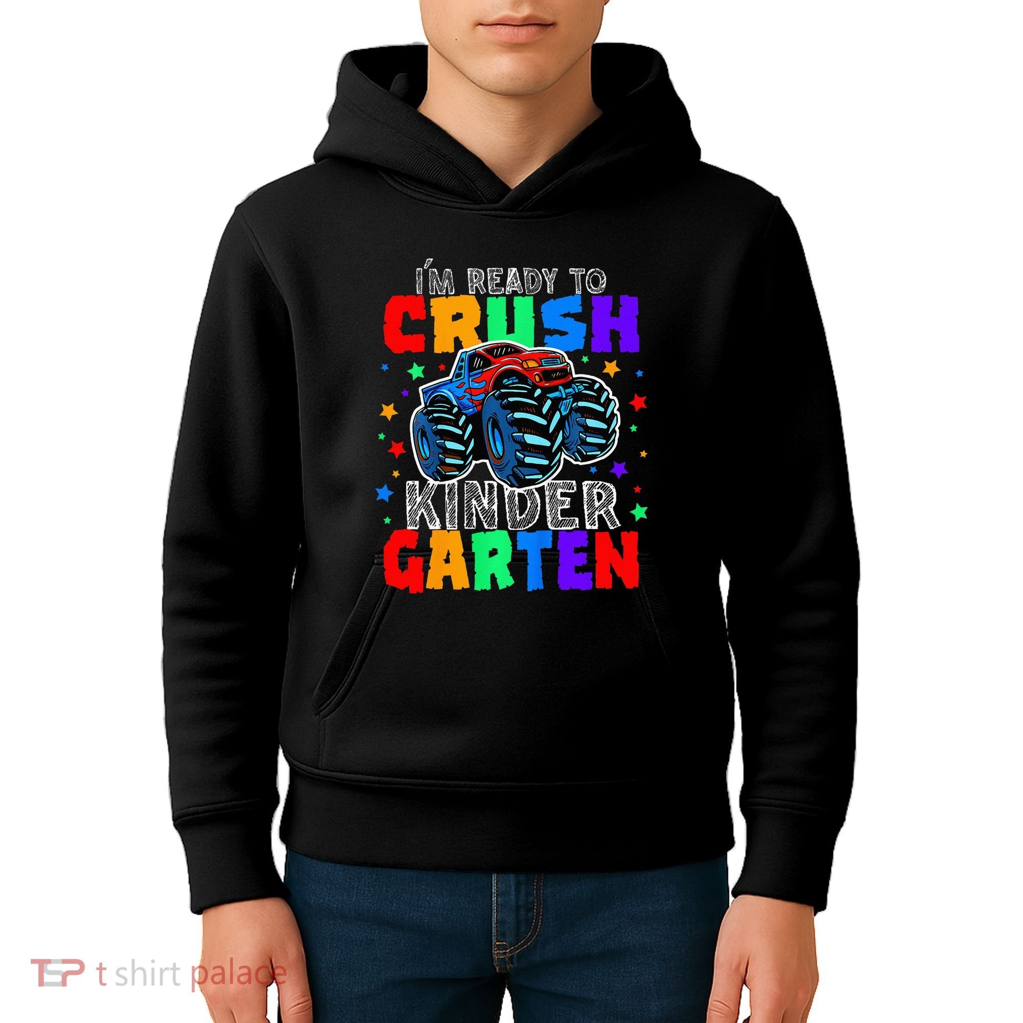 I'm Ready to Crush Kindergarten Monster Truck Kids Hoodie