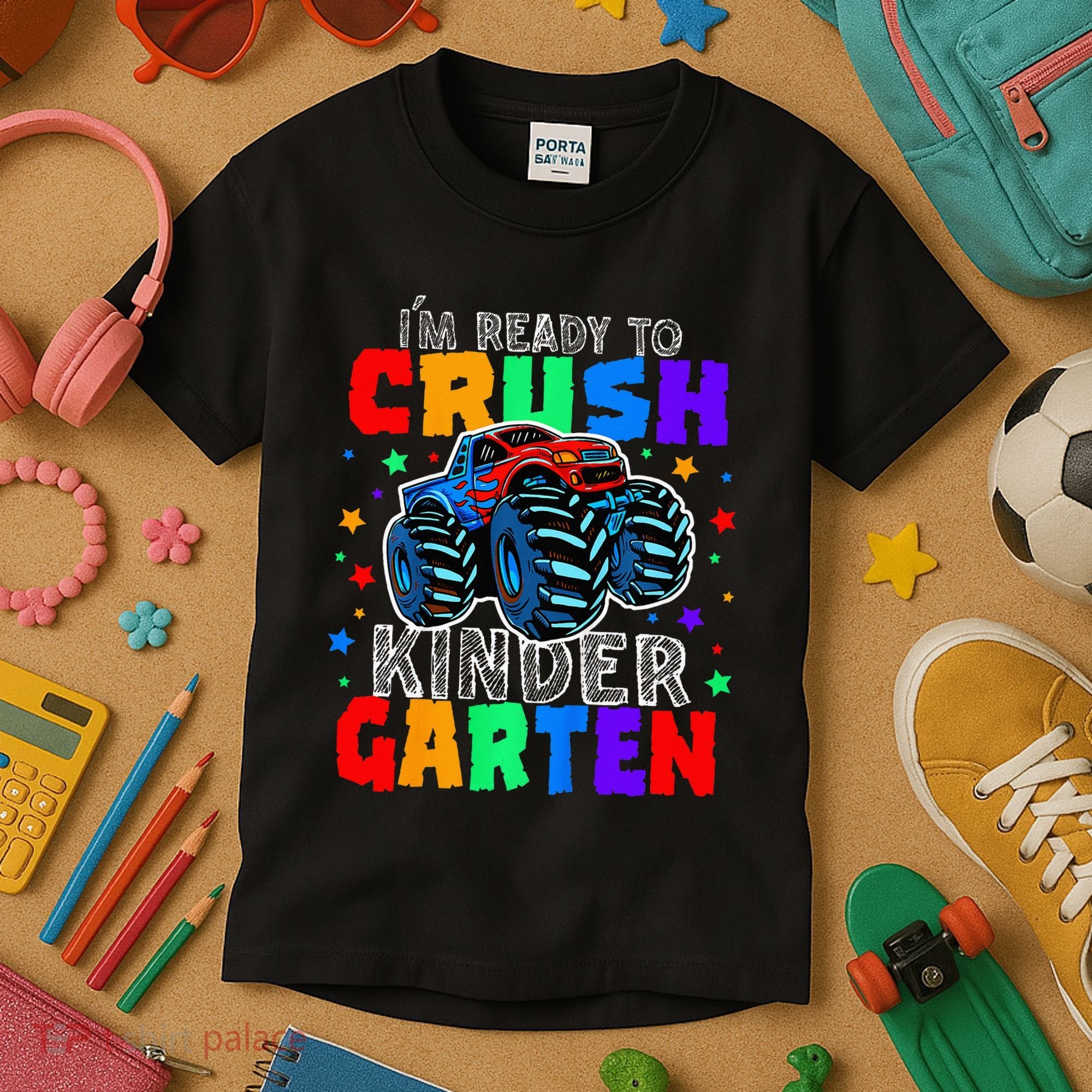 I'm Ready to Crush Kindergarten Monster Truck Kids T-Shirt