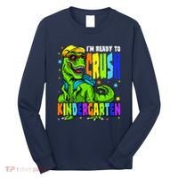 I'm Ready to Crush Kindergarten Dinosaur 1st Day of School Long Sleeve Shirt thumb 0