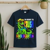 I'm Ready to Crush Kindergarten Dinosaur 1st Day of School T-Shirt thumb 2
