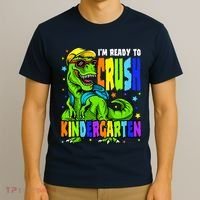 I'm Ready to Crush Kindergarten Dinosaur 1st Day of School T-Shirt thumb 3