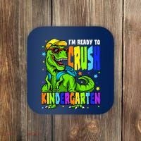 I'm Ready to Crush Kindergarten Dinosaur 1st Day of School Coaster thumb 0
