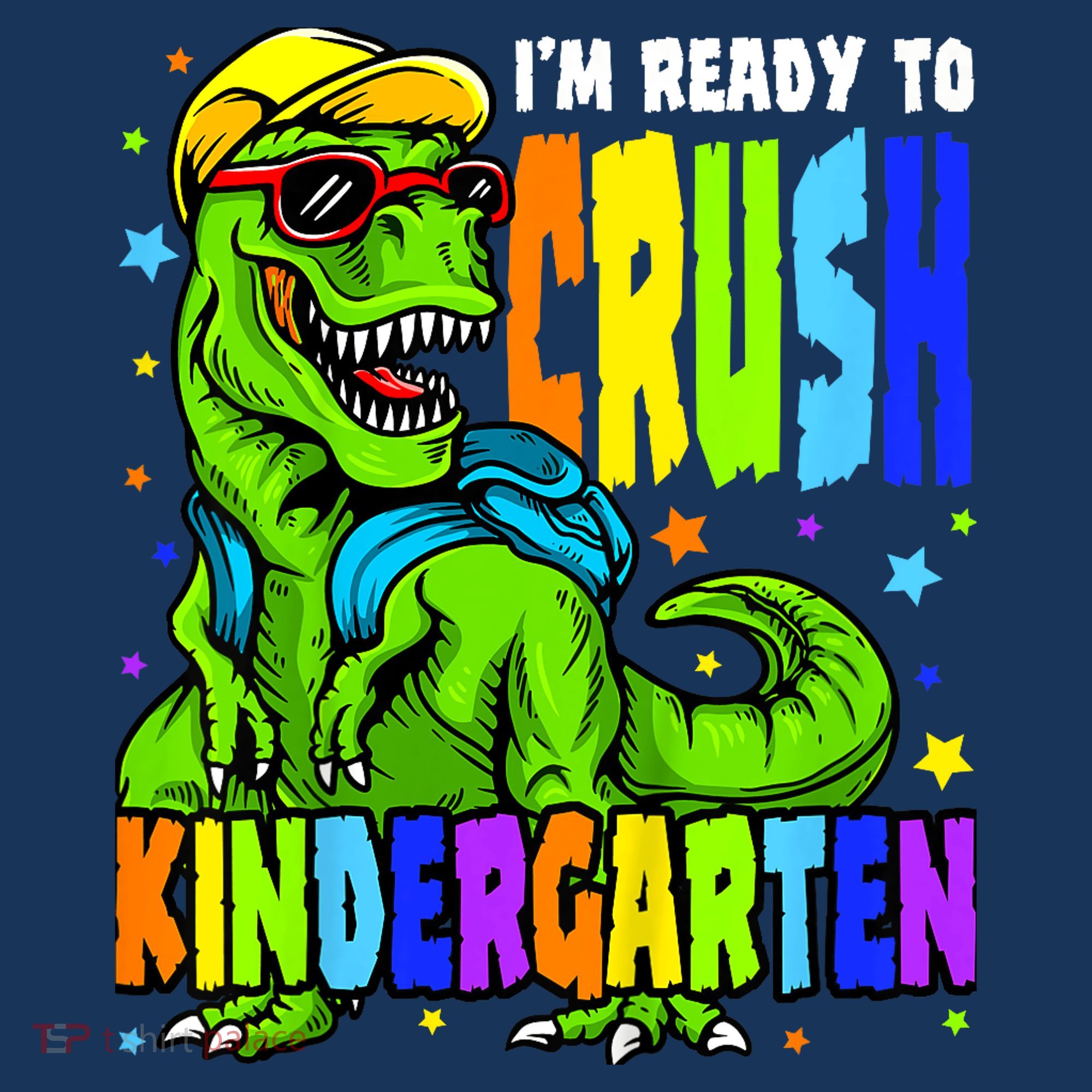 I'm Ready to Crush Kindergarten Dinosaur 1st Day of School Coaster