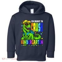 I'm Ready to Crush Kindergarten Dinosaur 1st Day of School Toddler Hoodie thumb 0