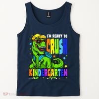 I'm Ready to Crush Kindergarten Dinosaur 1st Day of School Tank Top thumb 2