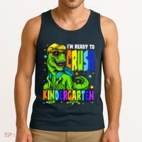 I'm Ready to Crush Kindergarten Dinosaur 1st Day of School Tank Top thumb 3