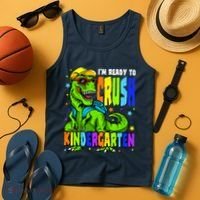 I'm Ready to Crush Kindergarten Dinosaur 1st Day of School Tank Top thumb 4