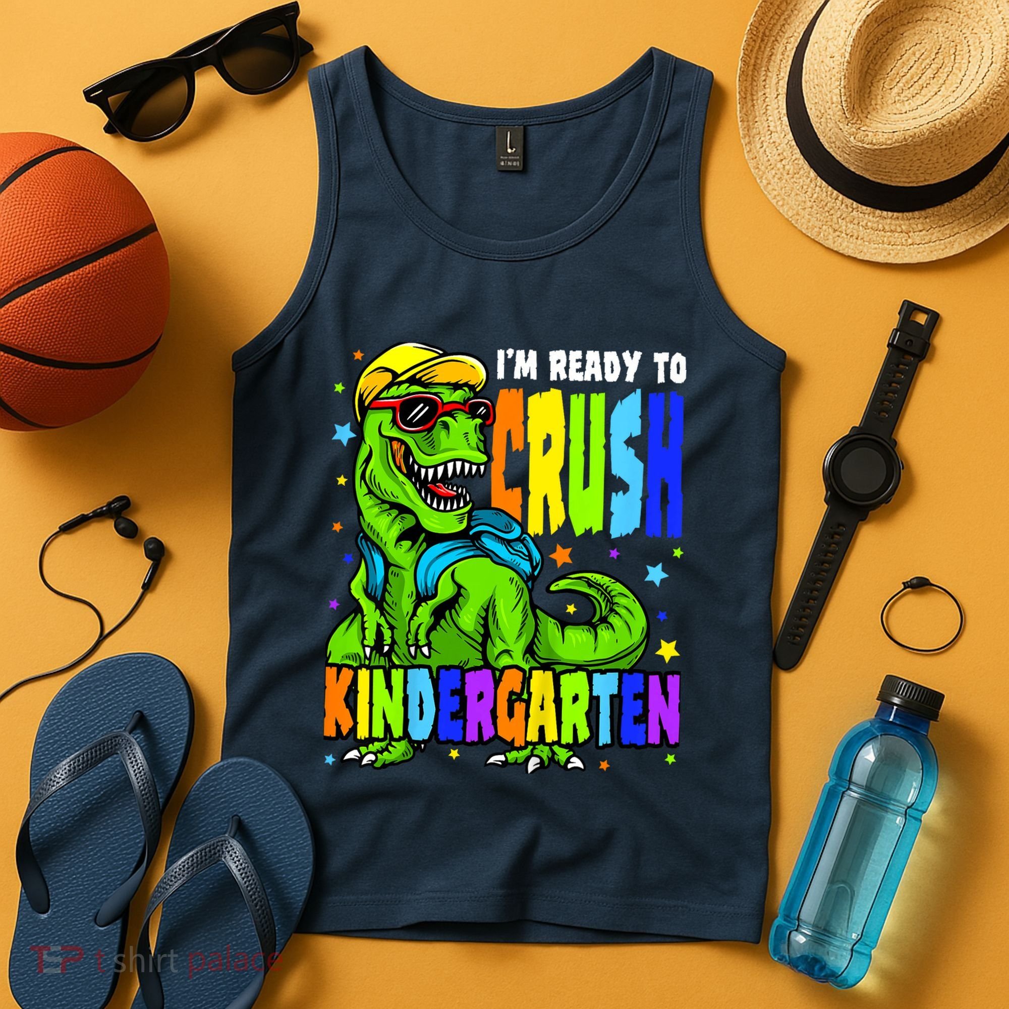 I'm Ready to Crush Kindergarten Dinosaur 1st Day of School Tank Top