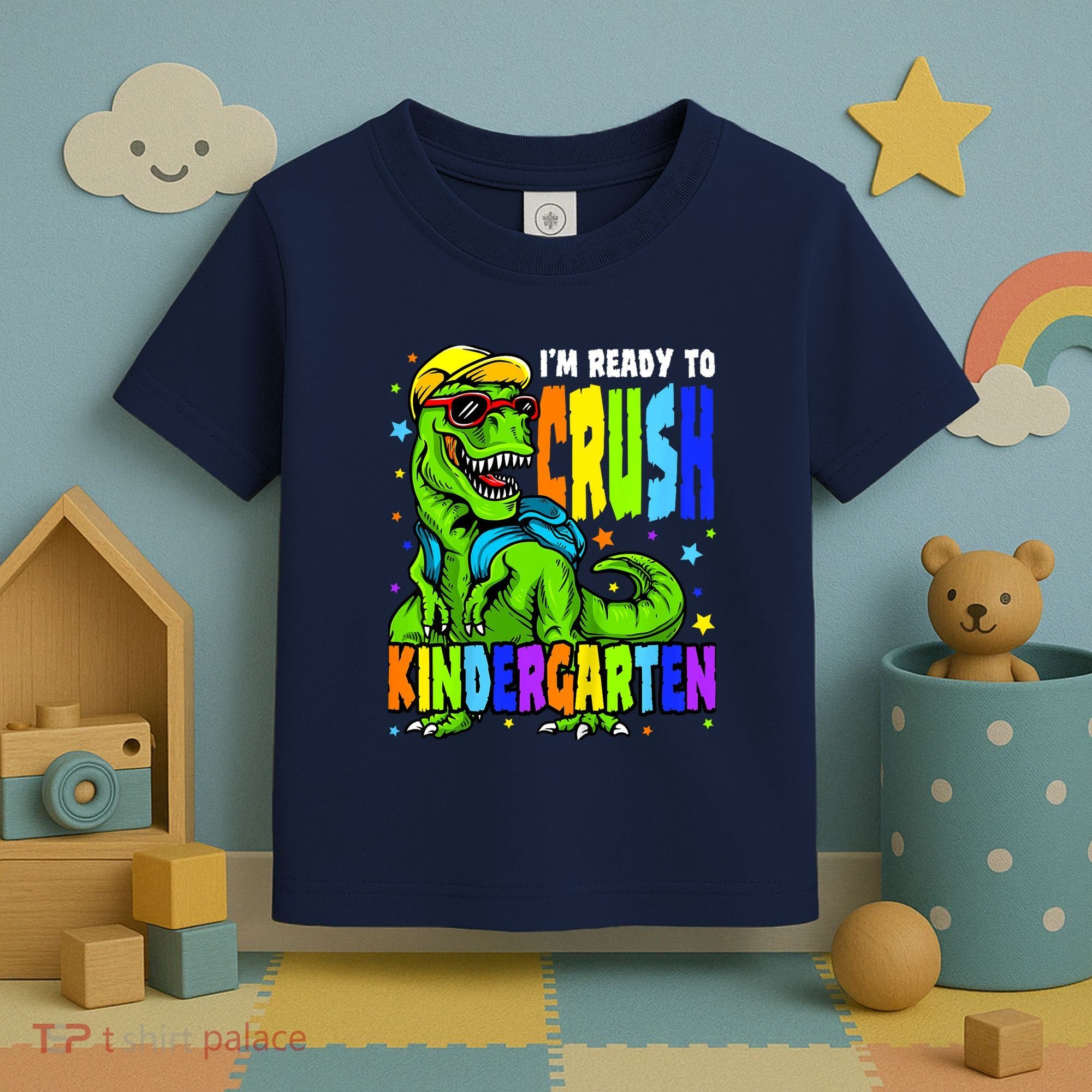 I'm Ready to Crush Kindergarten Dinosaur 1st Day of School Toddler T-Shirt