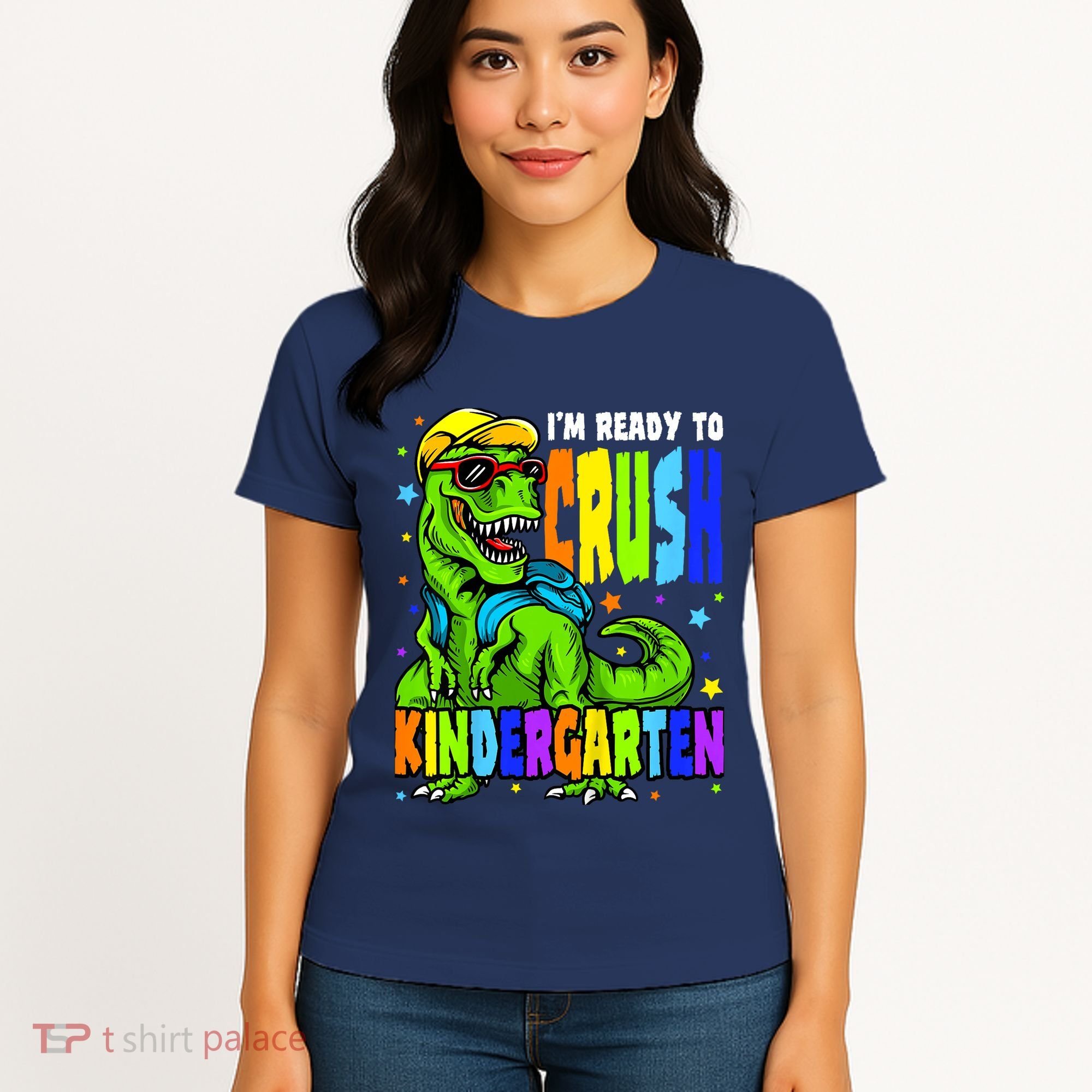 I'm Ready to Crush Kindergarten Dinosaur 1st Day of School Women's T-Shirt
