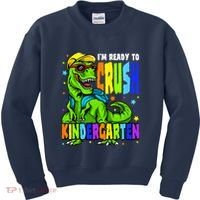 I'm Ready to Crush Kindergarten Dinosaur 1st Day of School Kids Sweatshirt thumb 0