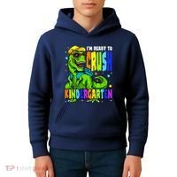 I'm Ready to Crush Kindergarten Dinosaur 1st Day of School Kids Hoodie thumb 4