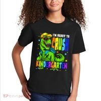 I'm Ready to Crush Kindergarten Dinosaur 1st Day of School Kids T-Shirt thumb 2
