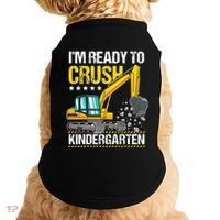 I'm Ready To Crush Kindergarten Construction Vehicle Doggie Tank thumb 0