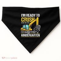I'm Ready To Crush Kindergarten Construction Vehicle USA-Made Doggie Bandana thumb 0