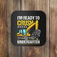 I'm Ready To Crush Kindergarten Construction Vehicle Coaster thumb 0