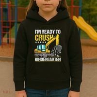 I'm Ready To Crush Kindergarten Construction Vehicle Kids Hoodie thumb 3