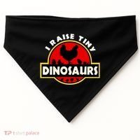 I Raise Tiny Dinosaurs Chicken Lover Gift USA-Made Doggie Bandana thumb 0