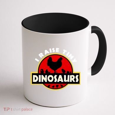 I Raise Tiny Dinosaurs Chicken Lover Gift Coffee Mug back