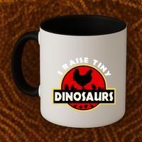 I Raise Tiny Dinosaurs Chicken Lover Gift Coffee Mug thumb 2